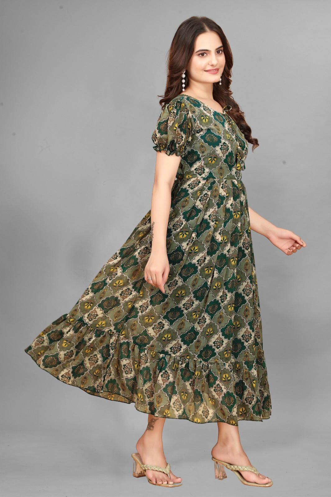 Georgette long maxi dress