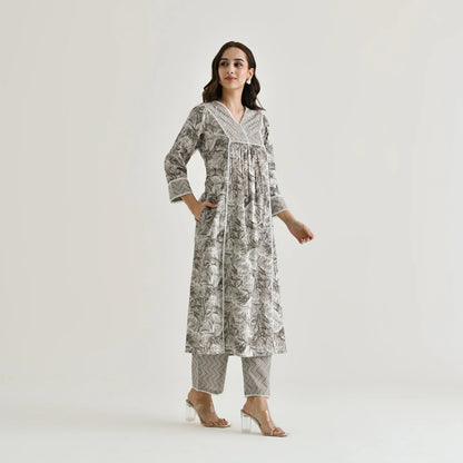 Rayon slub Cottan printed fabrics kurta