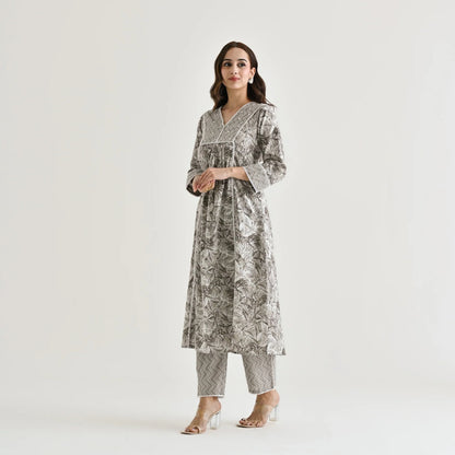 Rayon slub Cottan printed fabrics kurta